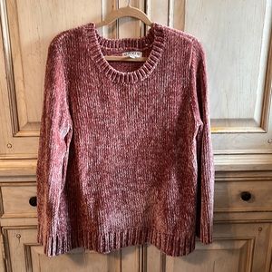 Orvis Pink Chenille Tunic Sweater. Sz L. EUC. Beautiful rich pink color!
